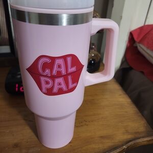 Pink Travel Mug with Gal Pal Design